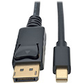 Eaton Tripp Lite Series Mini DisplayPort to DisplayPort Adapter Cable, 4K (M/M), DP Latching Connector, Black, 10 ft. (3.1 m)