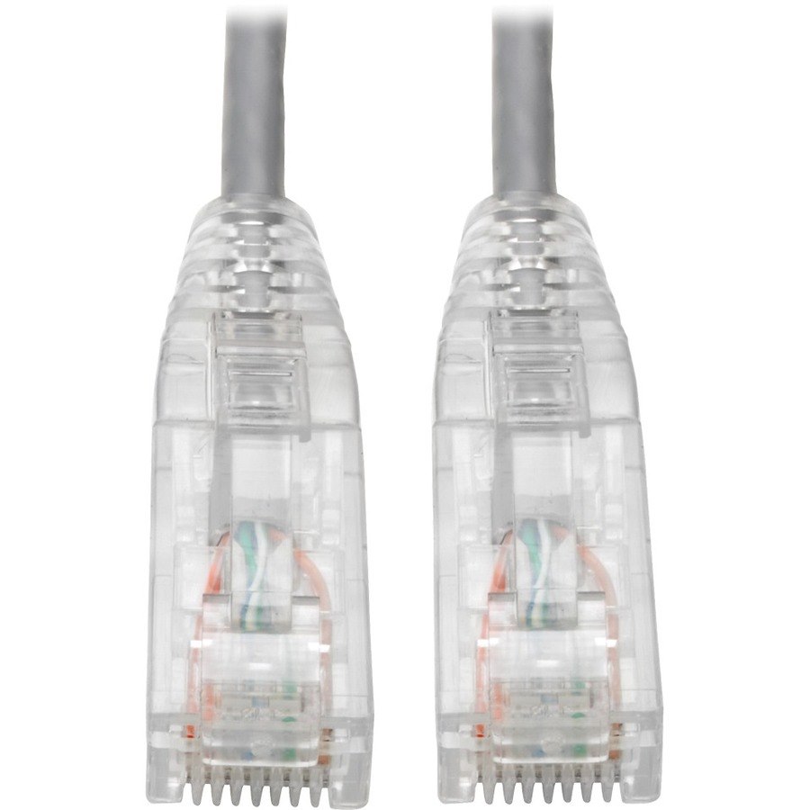 Eaton Tripp Lite Series Cat6 Gigabit Snagless Slim UTP Ethernet Cable (RJ45 M/M), PoE, Gray, 15 ft. (4.57 m)