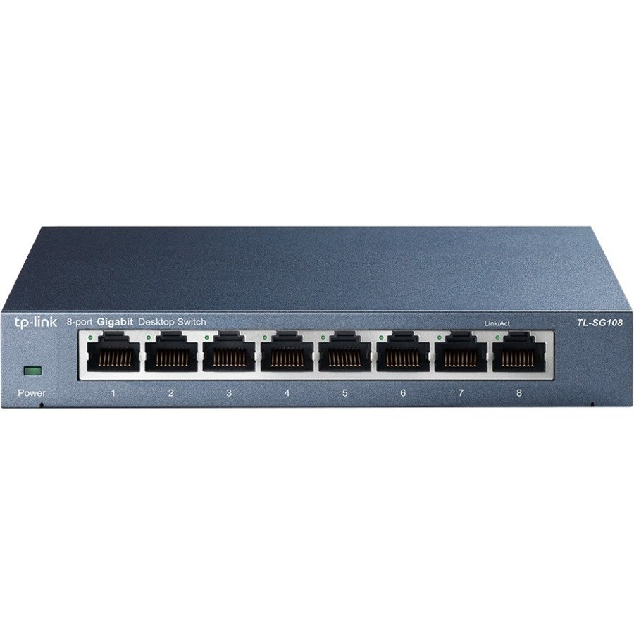TP-Link TL-SG108 8 Ports Ethernet Switch - Gigabit Ethernet - 10/100/1000Base-T