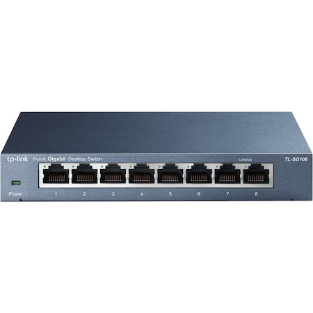 TP-Link TL-SG108 8 Ports Ethernet Switch - Gigabit Ethernet - 10/100/1000Base-T