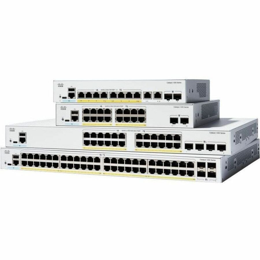 Cisco Catalyst 1200 C1200-48T-4G 48 Ports Manageable Ethernet Switch - Gigabit Ethernet - 10/100/1000Base-T, 1000Base-X