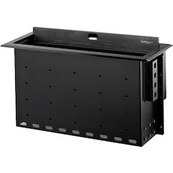 StarTech.com Dual-Module Conference Table Connectivity Box - Customizable - Add two connectivity modules of your choice (sold separately) - Add charging power, AV and laptop connections directly to your boardroom table - Features a lid that closes flush with the table's surface and a built-in cable organizer