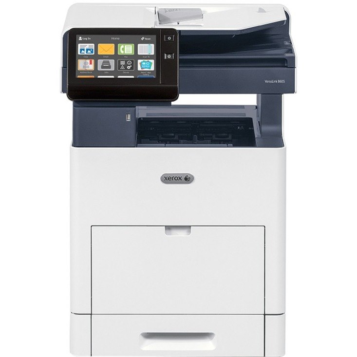 Xerox VersaLink B615/XLM LED Multifunction Printer-Monochrome-Copier/Fax/Scanner-65 ppm Mono Print-1200x1200 Print-Automatic Duplex Print-275000 Pages Monthly-700 sheets Input-Color Scanner-Monochrome Fax-Gigabit Ethernet