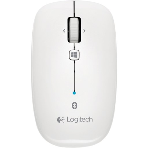 Logitech M557 Mouse - Bluetooth - Optical - White