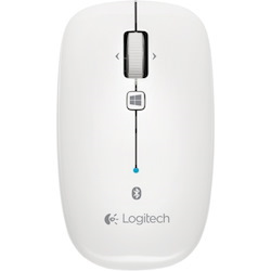 Logitech M557 Mouse - Bluetooth - Optical - White