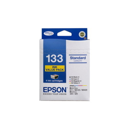 Epson DURABrite Ultra No. 133 Original Inkjet Ink Cartridge - Black, Cyan, Magenta, Yellow - 4 / Pack