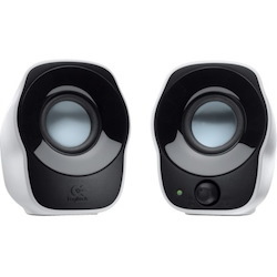 Logitech Z120 2.0 Speaker System - 1.2 W RMS - White/Black