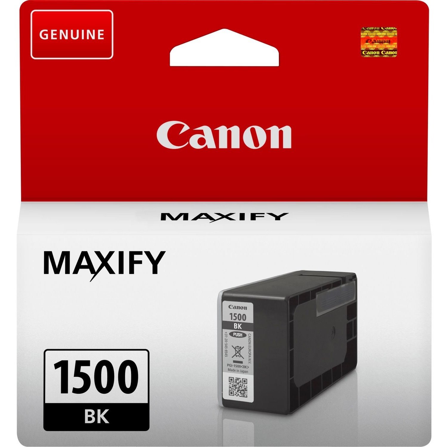 Canon 1500BK Original High Yield Inkjet Ink Cartridge - Black - 1 Pack