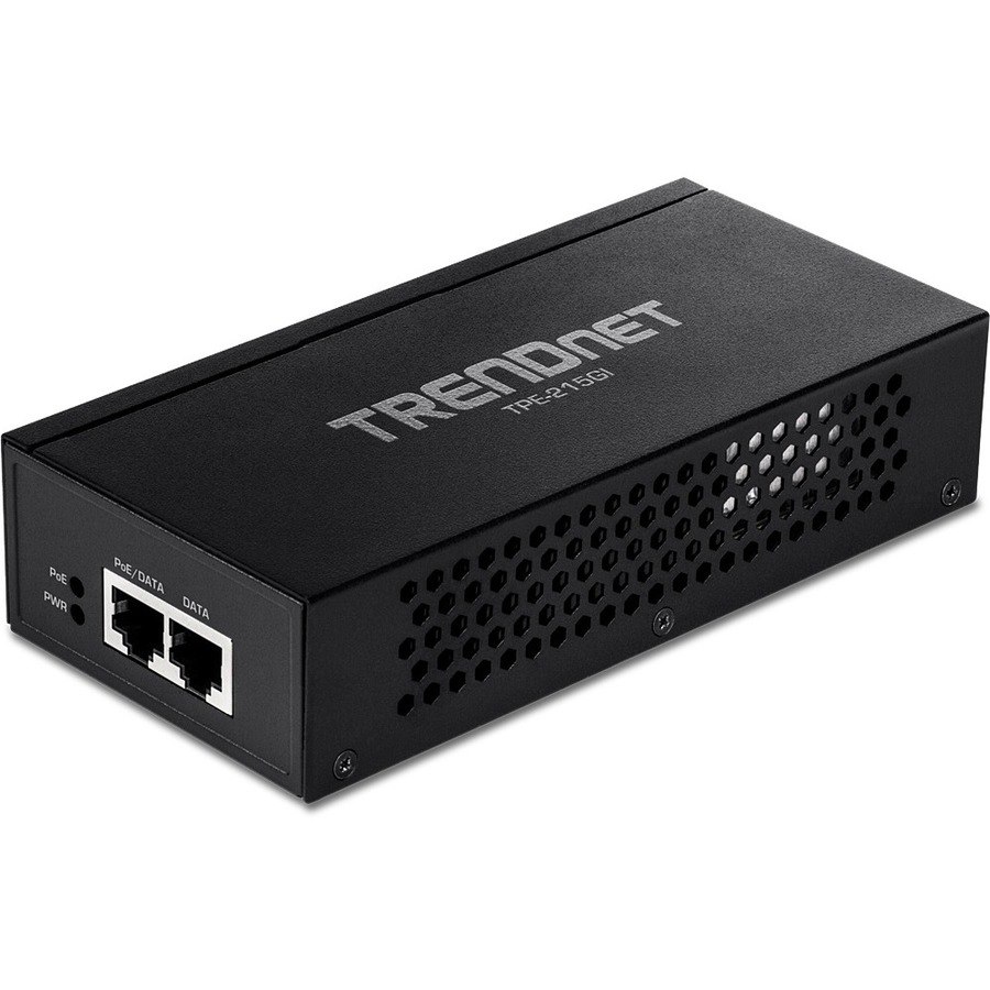 TRENDnet 2.5G PoE+ Injector, TPE-215GI, PoE (15.4W) or PoE+ (30W), Converts a non-PoE Port to a PoE+ 2.5G Port, 2.5GBASE-T Compliant, Integrated Power Supply, Network a PoE device up to 100m (328 ft.)