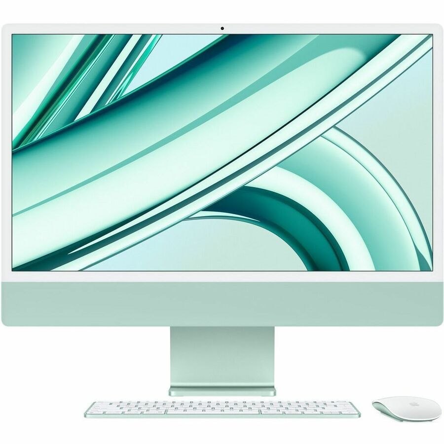 Apple iMac MQRN3B/A All-in-One Computer - Apple M3 Octa-core (8 Core) - 8 GB RAM - 256 GB SSD - 61 cm (24") 4.5K 4480 x 2520 - Desktop - Green