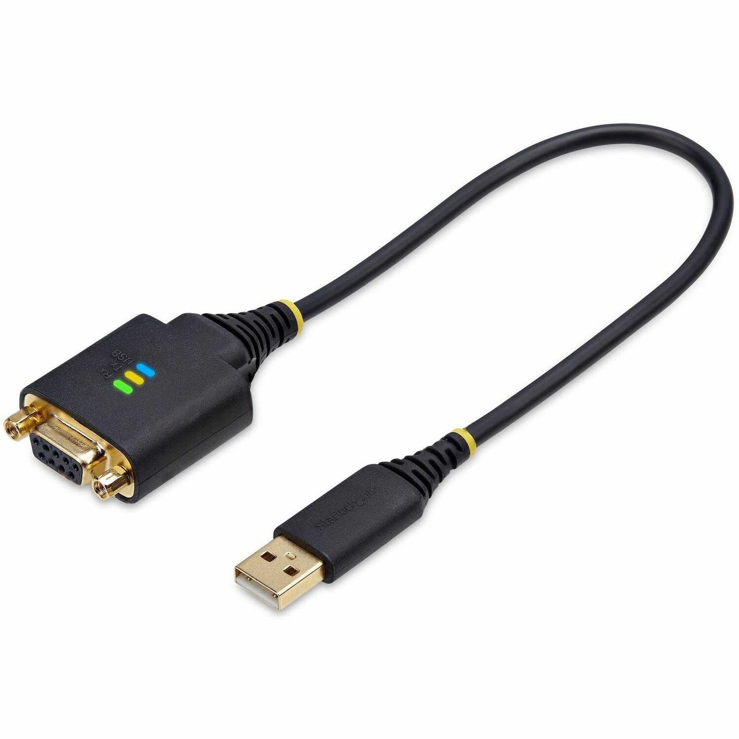 StarTech.com 1ft/30cm USB to Null Modem Serial Adapter Cable, COM Retention, FTDI, RS232, Changeable DB9 Nuts/Screws, Windows/macOS/Linux