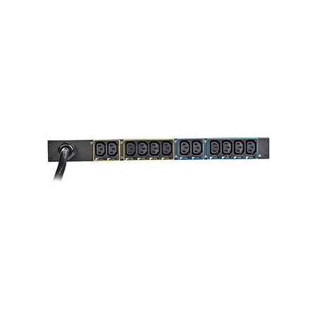 Eaton Metered Input rack PDU, 1U, L6-30P input, 5.76 kW max, 200-240V, 24A, 10 ft cord, Single-phase, Outlets: (16) C13 Outlet grip