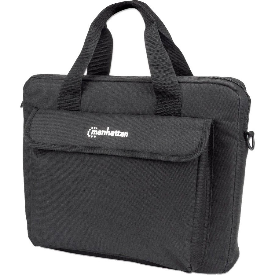 London Laptop Bag 12.5" , Top Loader, Black, LOW COST, Accessories Pocket, Shoulder Strap (removable), Notebook Case, Three Year Warranty