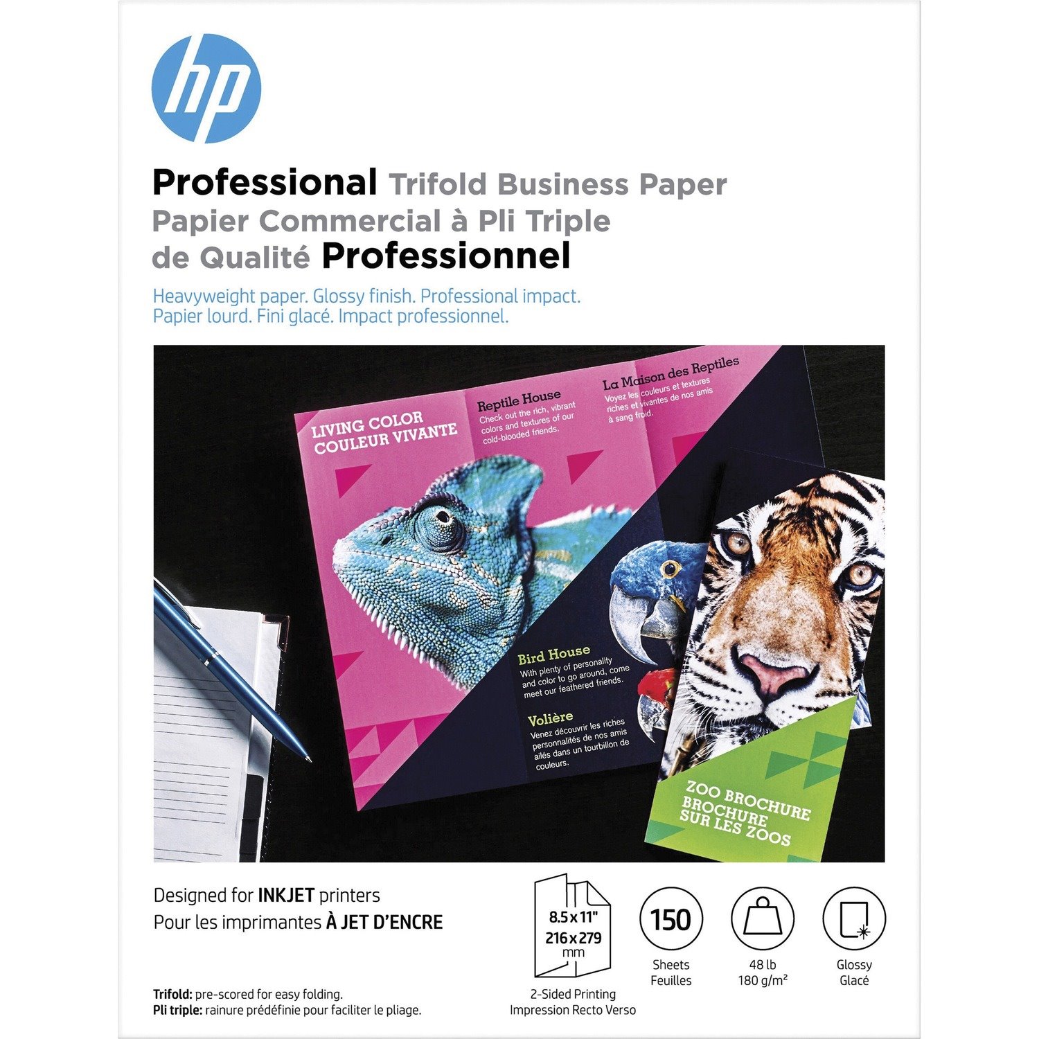 HP Professional Trifold Business Paper - White