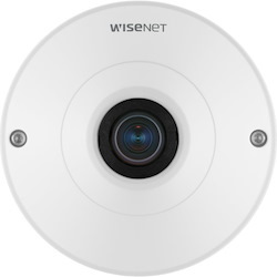Wisenet QNF-9010 12 Megapixel Indoor Network Camera - Color - Fisheye - White