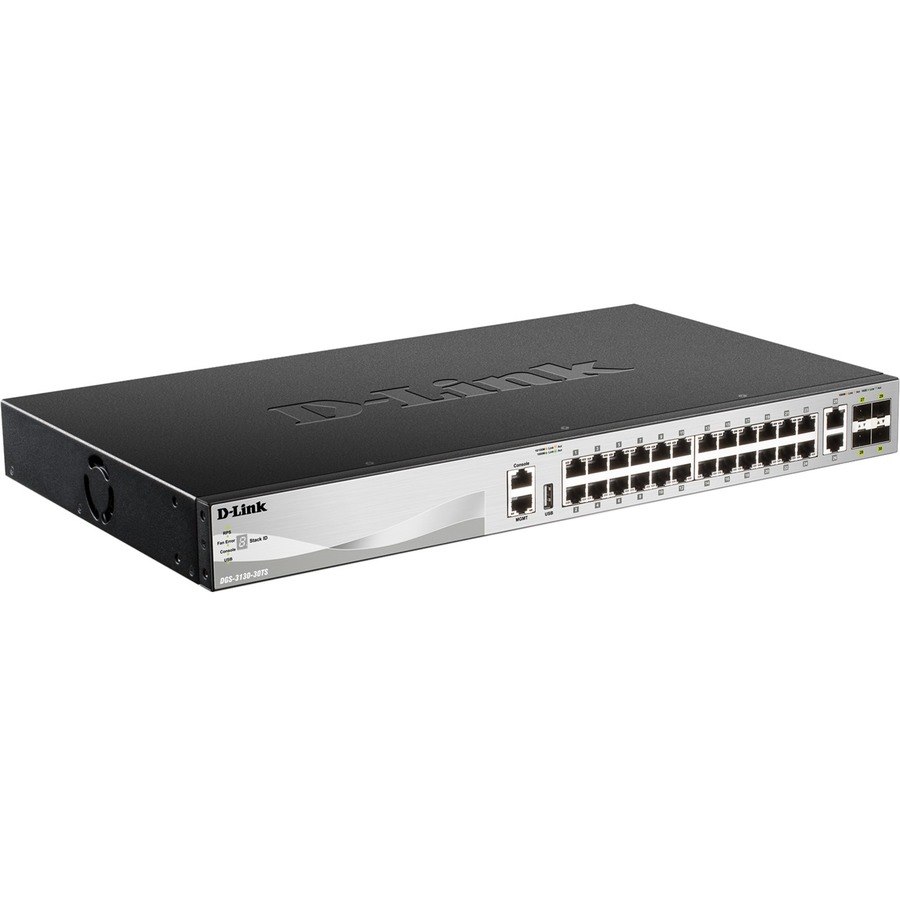 D-Link DGS-3130 DGS-3130-30TS 24 Ports Manageable Layer 3 Switch - Gigabit Ethernet, 10 Gigabit Ethernet - 10/100/1000Base-T, 10GBase-T, 10GBase-X