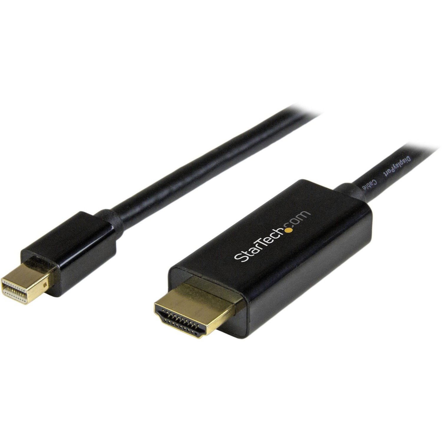 StarTech.com 6ft (2m) Mini DisplayPort to HDMI Cable, 4K 30Hz Video, Mini DP to HDMI Adapter/Converter Cable, mDP to HDMI Monitor/Display