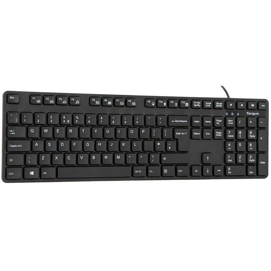 Targus AKB30AMUK Keyboard - Cable Connectivity - USB Interface - English (UK) - QWERTY Layout - Black