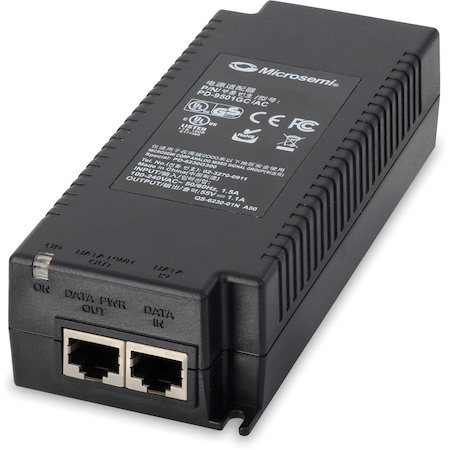 Microsemi 1 port, 60W, IEEE 802.3bt-compliant indoor PoE midspan