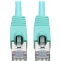 Eaton Tripp Lite Series Cat6a 10G Snagless Shielded STP Ethernet Cable (RJ45 M/M), PoE, Aqua, 35 ft. (10.67 m)
