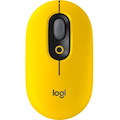 Logitech POP Mouse Mouse - Bluetooth - USB - Optical - 4 Button(s) - 2 Programmable Button(s) - Blast, Yellow
