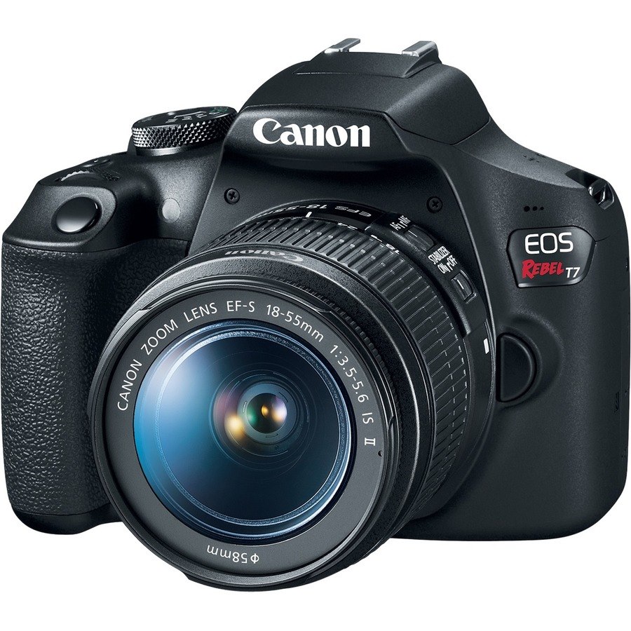 Canon EOS Rebel T7 24.1 Megapixel Digital SLR Camera with Lens - 0.71" - 2.17" (Lens 1), 2.95" - 11.81" (Lens 2)