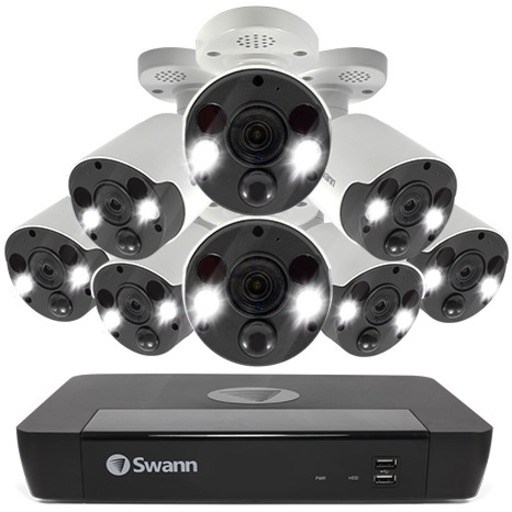Swann 8 Megapixel 16 Channel Night Vision Wired Video Surveillance System 2 TB HDD