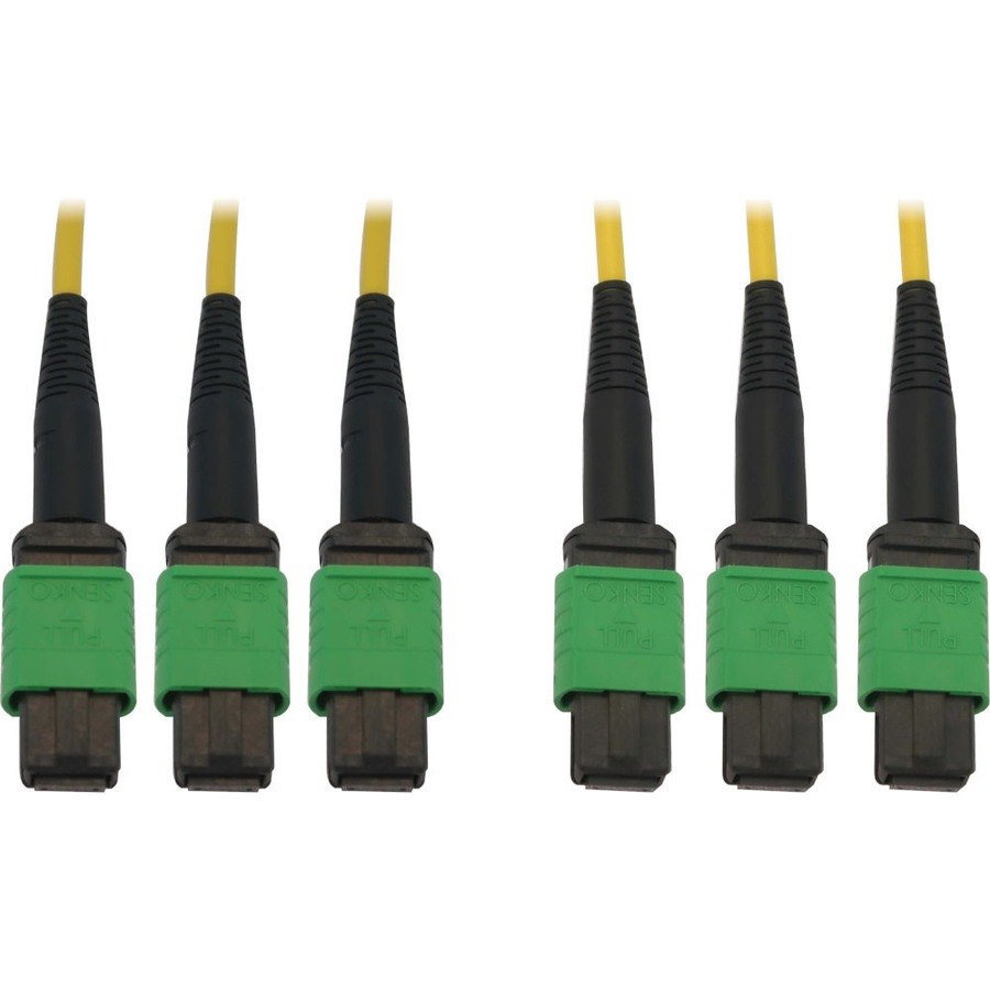 Eaton Tripp Lite Series 40/100G Singlemode 9/125 OS2 Fiber Optic Cable (3x8F MTP/MPO-APC F/F), LSZH, Yellow, 15 m (49 ft.)