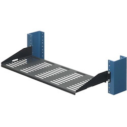 Rack Solutions 1U 2Post Solid Cantilever Shelf 7in (D) - Flanged Down