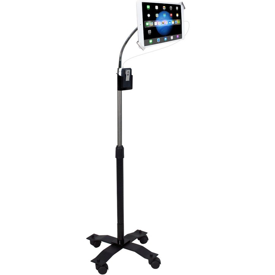 CTA Compact Security Gooseneck Floor Stand for 7-13 Inch Tablets, including iPad 10.2-inch (7th/ 8th/ 9th Gen.)