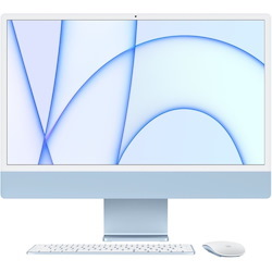 Apple iMac All-in-One Computer - Apple M1 Octa-core (8 Core) - 16 GB RAM - 512 GB SSD - 24" 4.5K 4480 x 2520 - Desktop - Blue