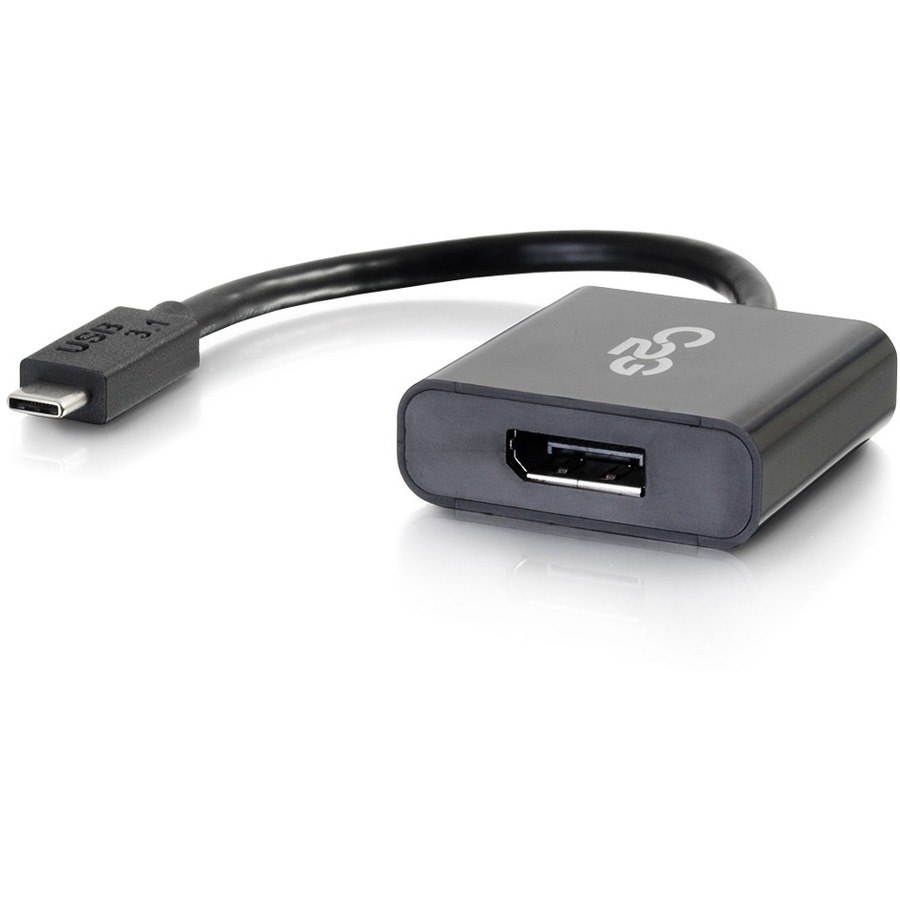 C2G USB C to DisplayPort Adapter - USB C to DP Adapter - 4K 30Hz - Black - M/M