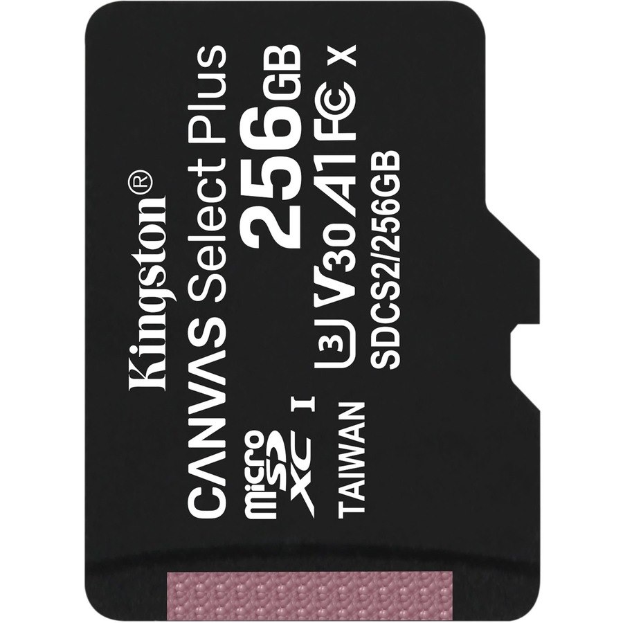Kingston Canvas Select Plus 256 GB Class 10/UHS-I (U3) microSDXC - 1 Pack