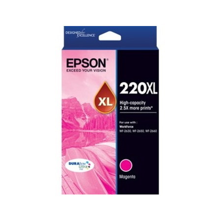 Epson DURABrite Ultra 220XL Original High Yield Inkjet Ink Cartridge - Magenta - 1 Pack