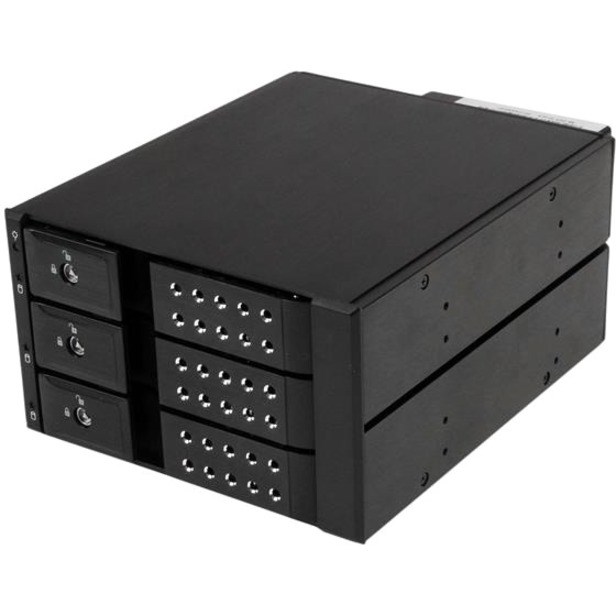 StarTech.com Drive Enclosure for 5.25" Serial Attached SCSI (SAS), SATA/600 - Serial ATA/600 Host Interface Internal - Black