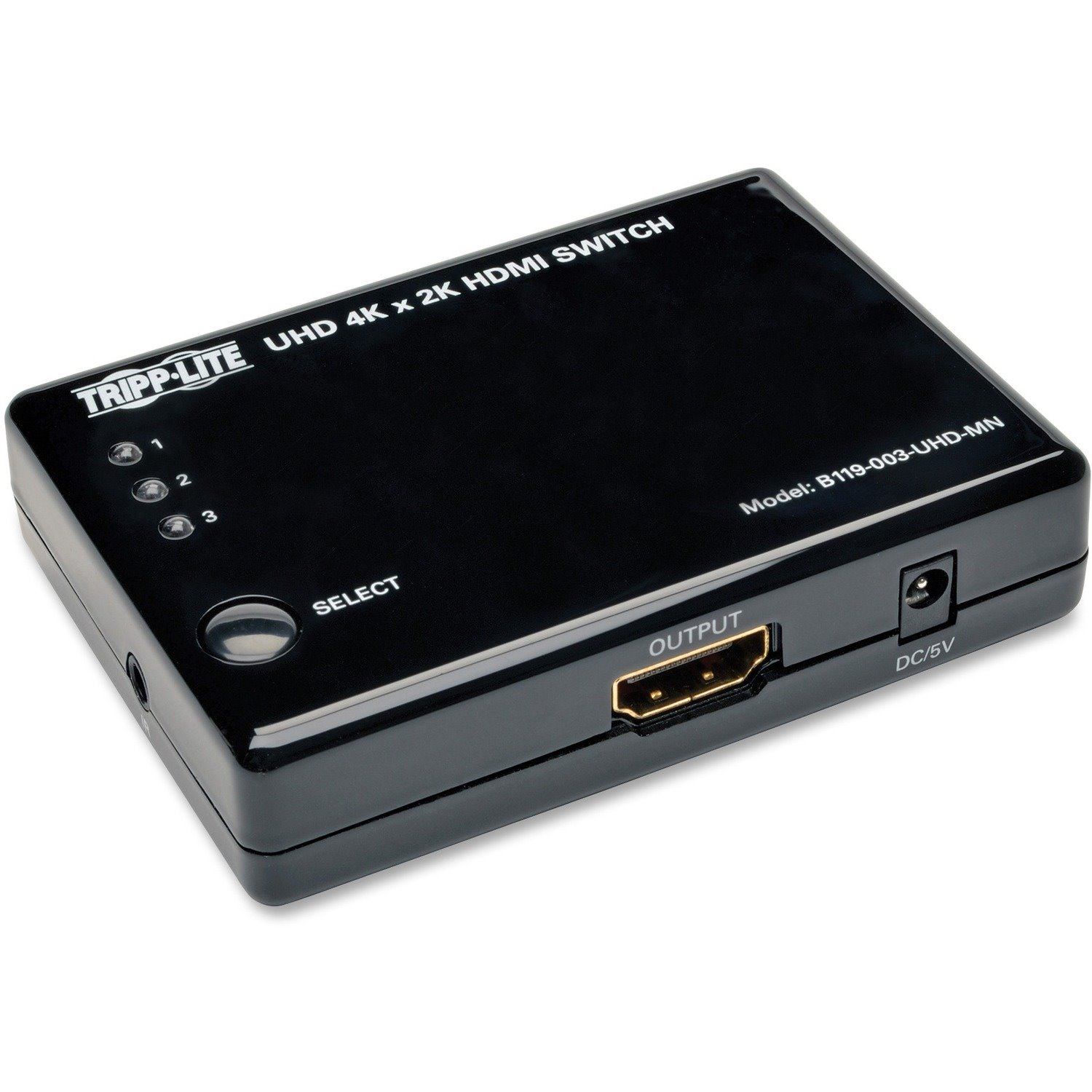Eaton Tripp Lite Series 3-Port HDMI Mini Switch with Remote Control - 4K (HDMI F/3xF), 3D, HDCP 1.4, EDID