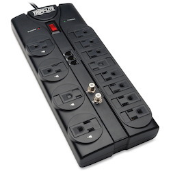 Tripp Lite by Eaton Protect It! 12-Outlet Surge Protector 8 ft. (2.43 m) Cord 2880 Joules Tel/Modem/Coaxial Protection