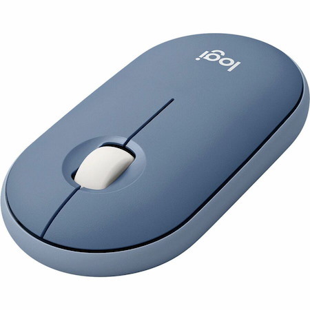 Logitech Pebble M350 Mouse - Bluetooth - USB - Optical - Blueberry