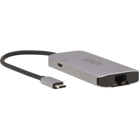 Tripp Lite by Eaton 3-Port USB-C Hub - USB 3.x (5Gbps) Hub Ports, Gigabit Ethernet, Thunderbolt 3, 100W PD Charging, Aluminum Housing