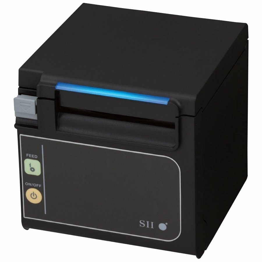 Seiko Qaliber RP-E11 Desktop Direct Thermal Printer - Monochrome - Receipt Print - Serial - Onyx Black
