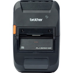 Brother RuggedJet RJ-3250WB-L Mobile Direct Thermal Printer - Monochrome - Portable - Label/Receipt Print - Ethernet - USB - Bluetooth - Wireless LAN - Black