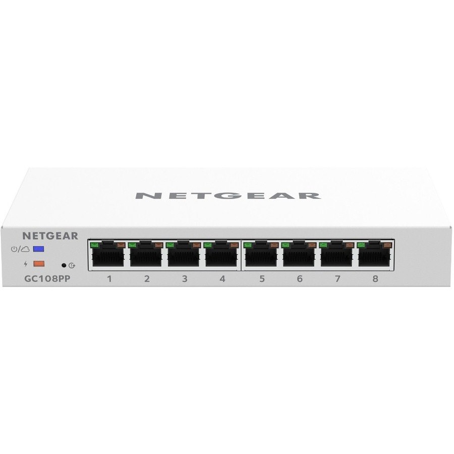Netgear GC108PP 8 Ports Manageable Ethernet Switch - Gigabit Ethernet - 1000Base-T
