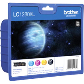 Brother LC1280XL Original Inkjet Ink Cartridge - Black, Cyan, Magenta, Yellow - 4 Pack