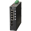 Omnitron Systems RuggedNet Unmanaged Industrial Gigabit PoE+, 2xSFP, RJ-45, Ethernet Fiber Switch
