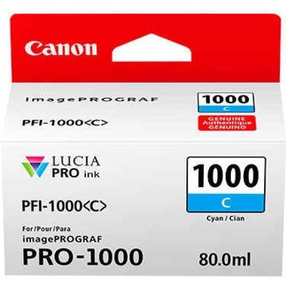 Canon LUCIA PRO PFI-1000 C Original Inkjet Ink Cartridge - Cyan Pack