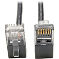 Tripp Lite by Eaton Right-Angle Cat6 Gigabit Snagless Molded Slim UTP Ethernet Cable (RJ45 M/M), Black, 2 ft. (0.61 m)