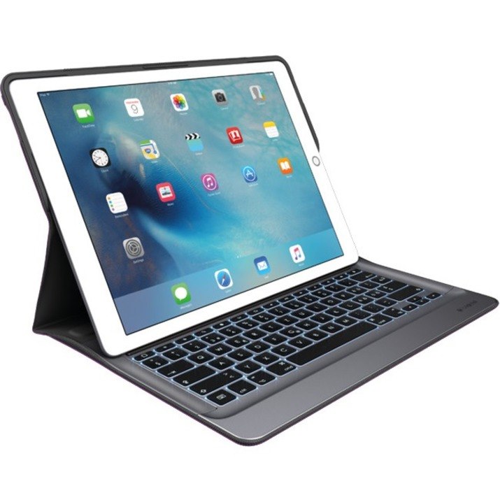 Logitech CREATE Keyboard/Cover Case (Folio) Apple iPad Pro Tablet - Black, Space Gray