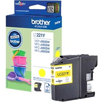 Brother LC221Y Original Standard Yield Inkjet Ink Cartridge - Yellow Pack