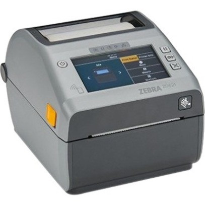 Zebra ZD621 Desktop Direct Thermal Printer - Monochrome - Label/Receipt Print - USB - USB Host - Serial - Bluetooth - Near Field Communication (NFC) - EU, UK - With Cutter