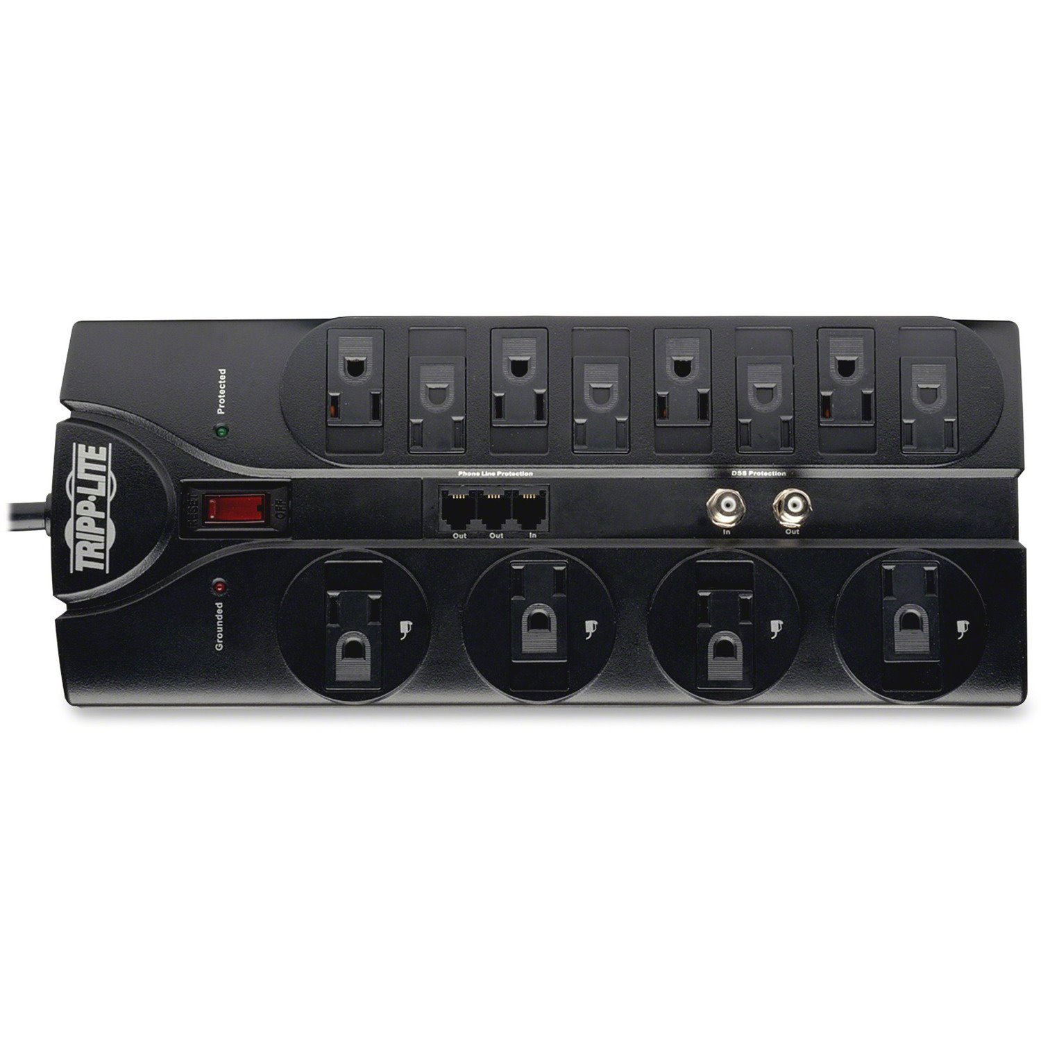 Eaton Tripp Lite Series Protect It! 12-Outlet Surge Protector, 8 ft. (2.43 m) Cord, 2880 Joules, Tel/Modem/Coaxial Protection